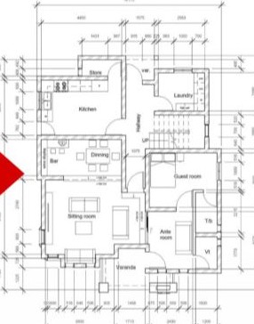 Clean dimensioned AutoCAD floor plan after conversion